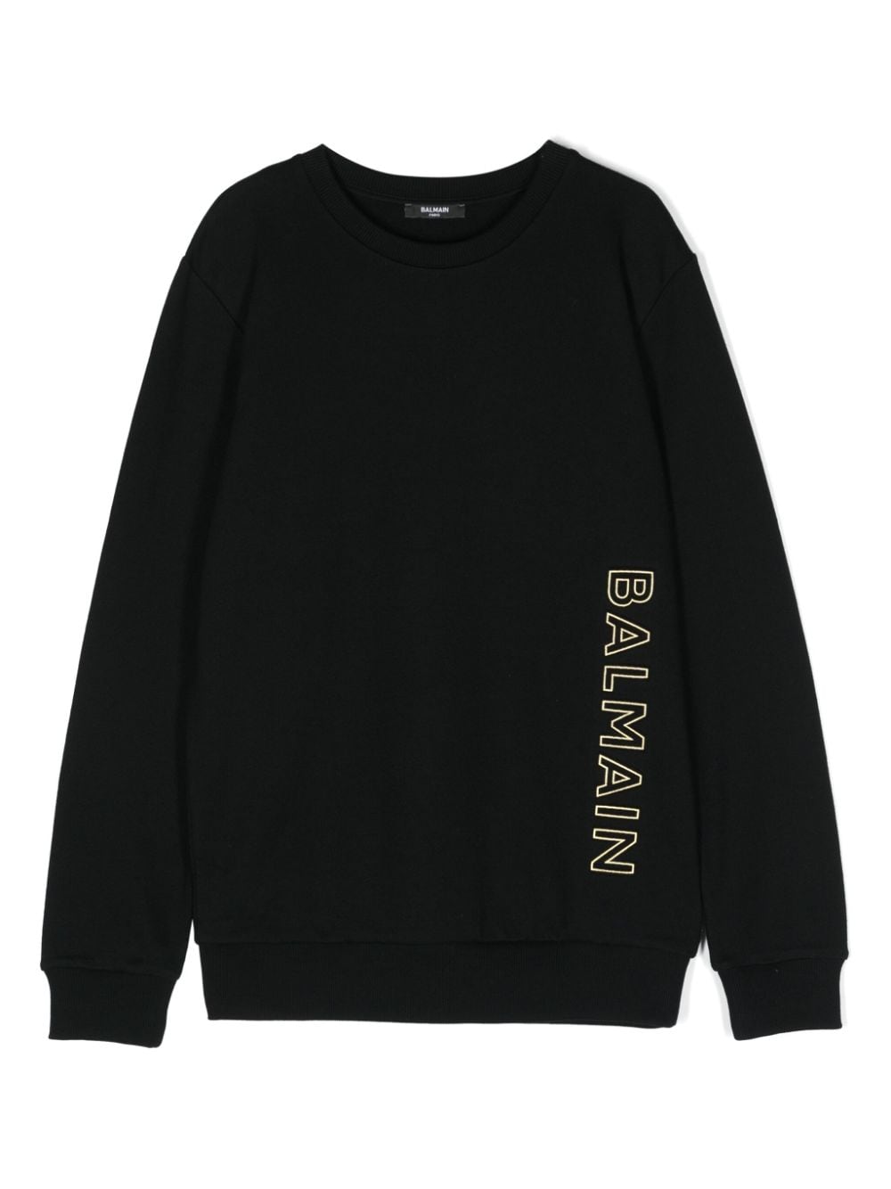 Balmain Kids embossed-logo cotton sweatshirt - Black von Balmain Kids