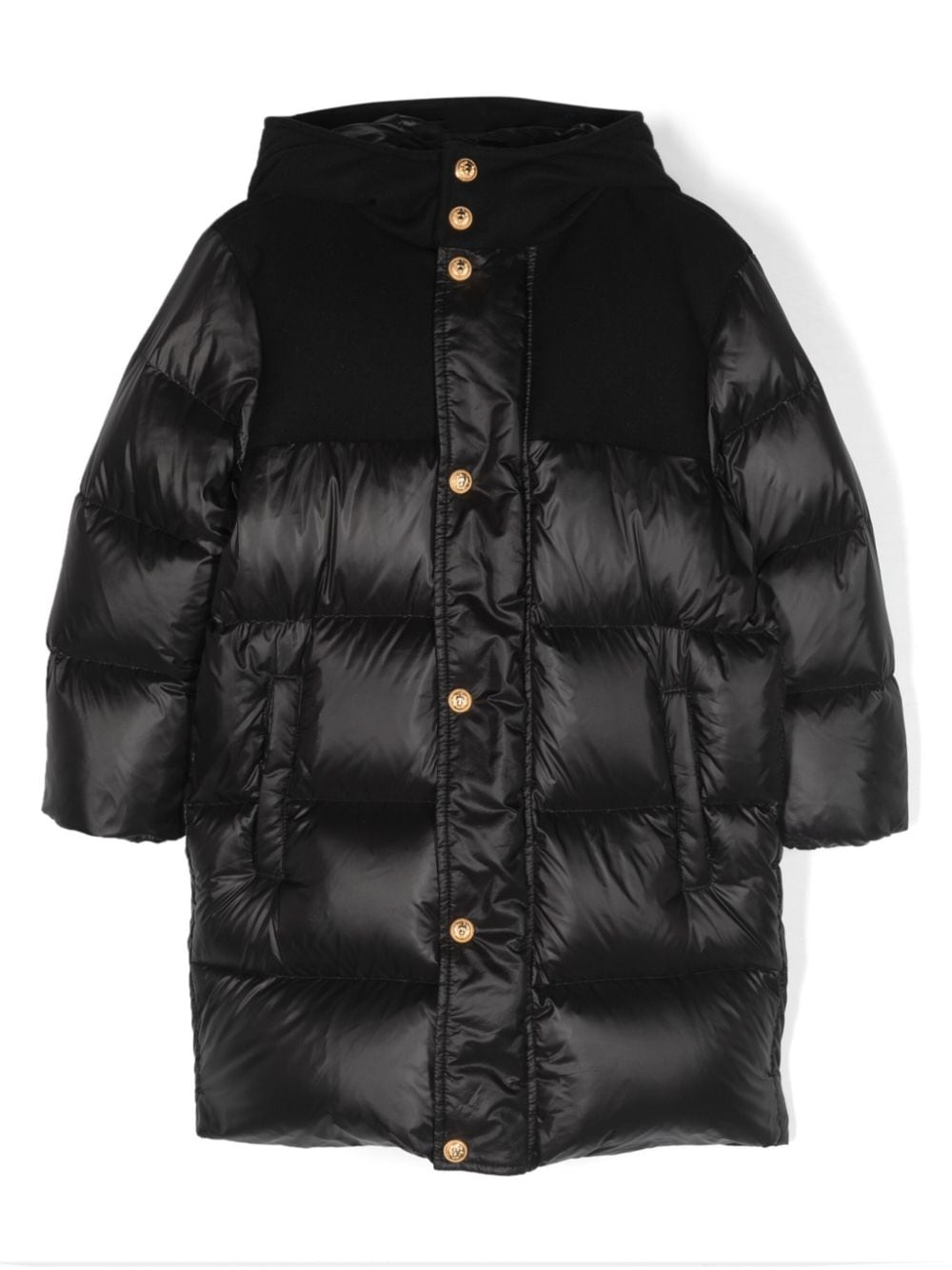 Balmain Kids hooded padded jacket - Black von Balmain Kids