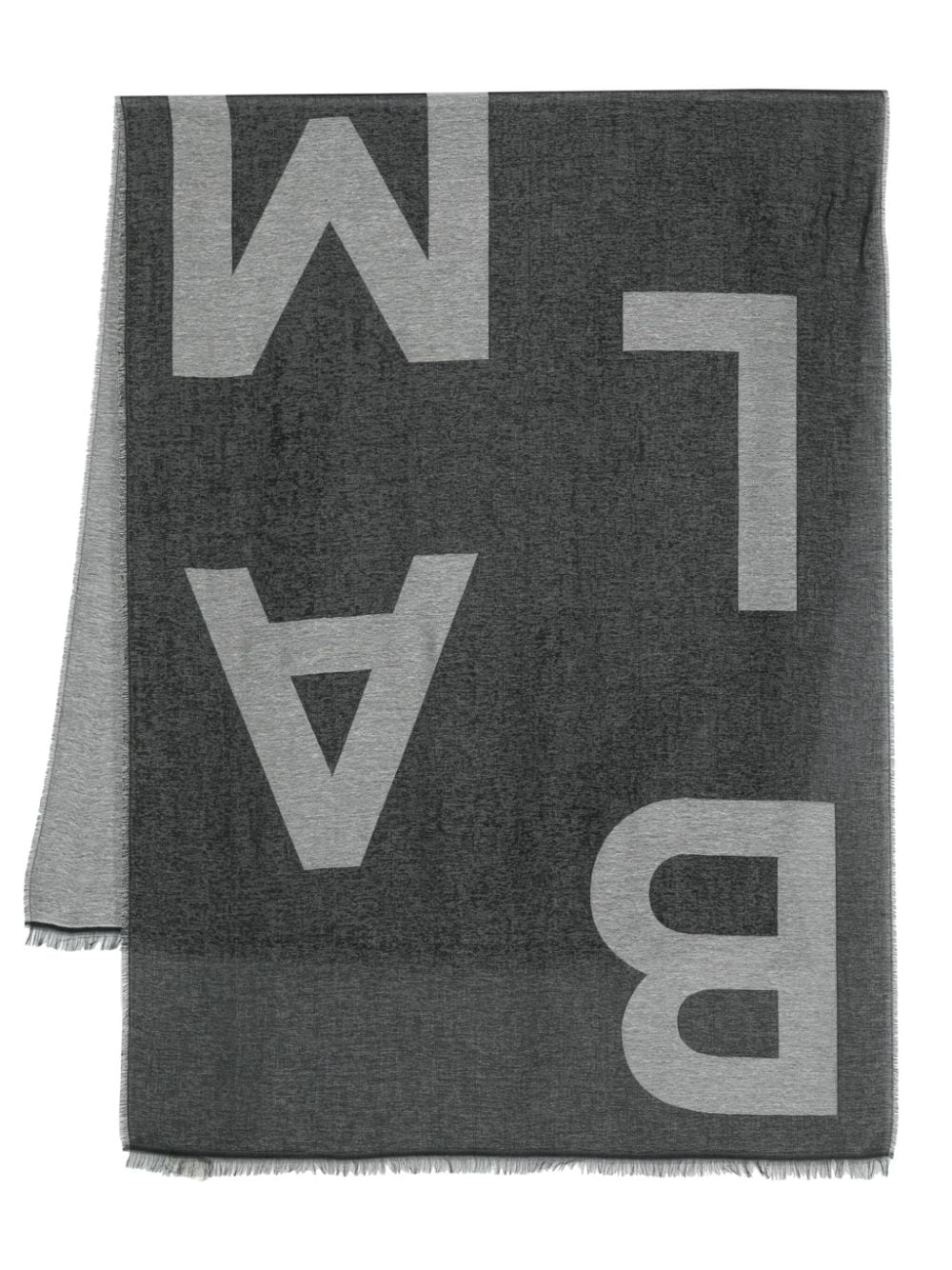 Balmain Kids jacquard-logo chambray scarf - Black von Balmain Kids