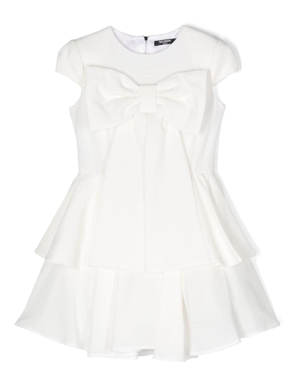 Balmain Kids knot-detail mini dress - White von Balmain Kids