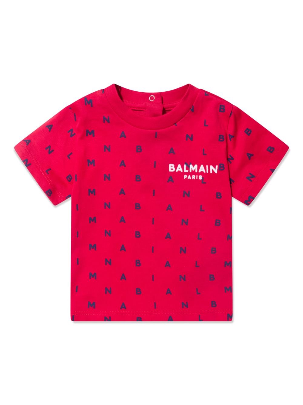 Balmain Kids letter-print cotton T-shirt - Red von Balmain Kids