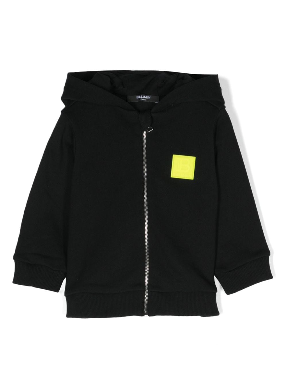 Balmain Kids logo-appliqué zipped hoodie - Black von Balmain Kids