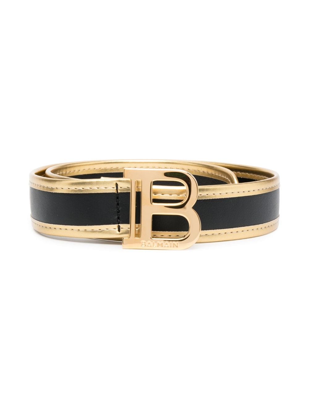 Balmain Kids logo-buckle leather belt - Black von Balmain Kids