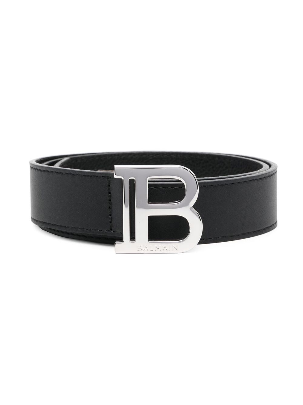 Balmain Kids logo-buckle leather belt - Black von Balmain Kids