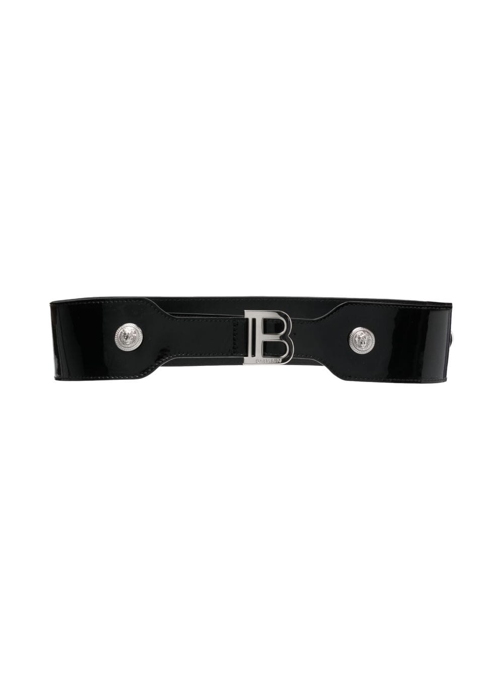 Balmain Kids logo-buckle leather belt - Black von Balmain Kids