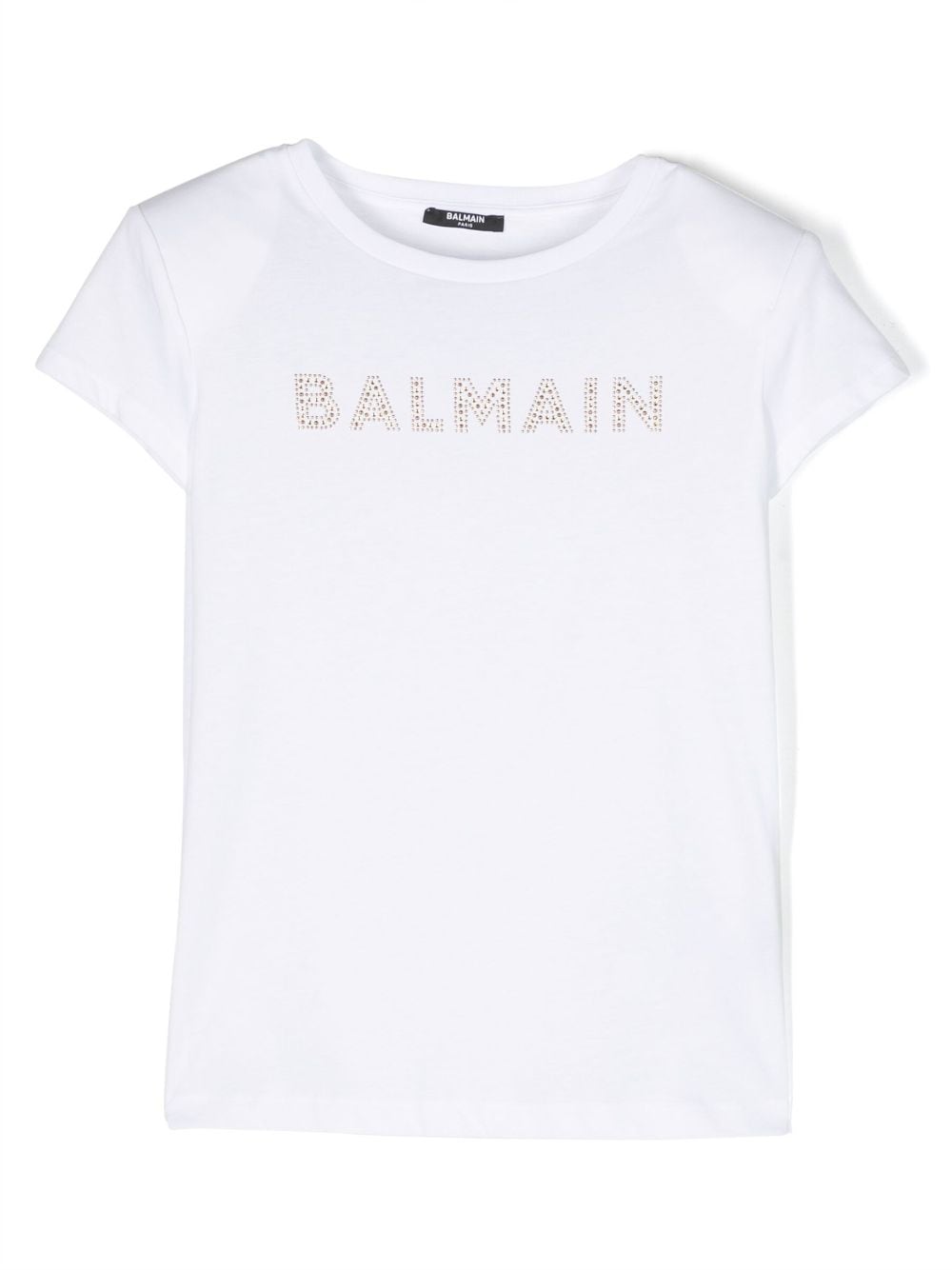 Balmain Kids logo-embellished cotton T-shirt - White von Balmain Kids