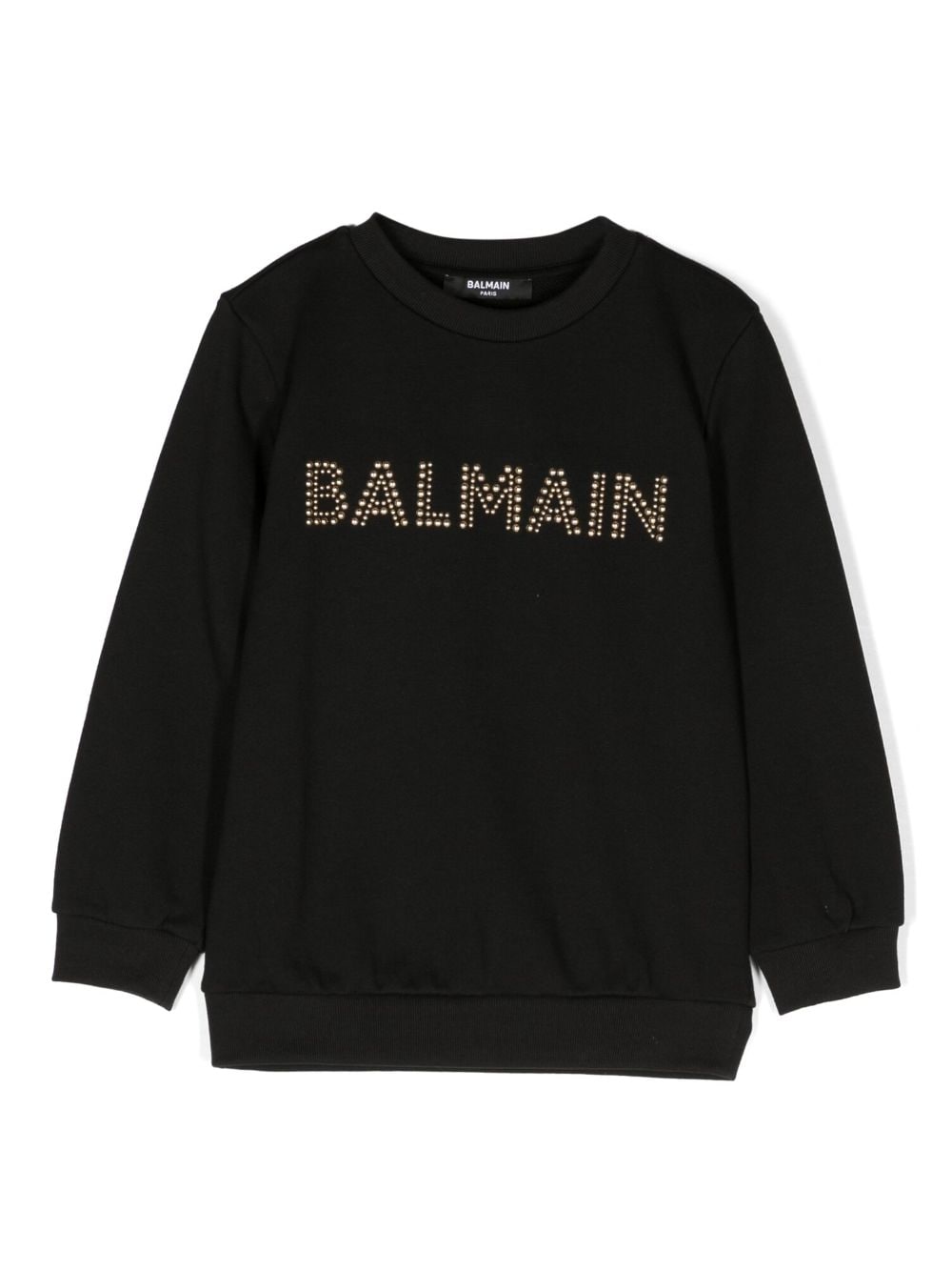 Balmain Kids logo-embellished cotton sweatshirt - Black von Balmain Kids