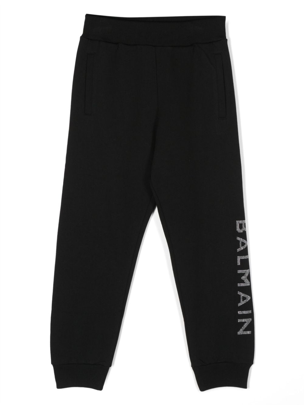 Balmain Kids logo-embellishment track trousers - Black von Balmain Kids