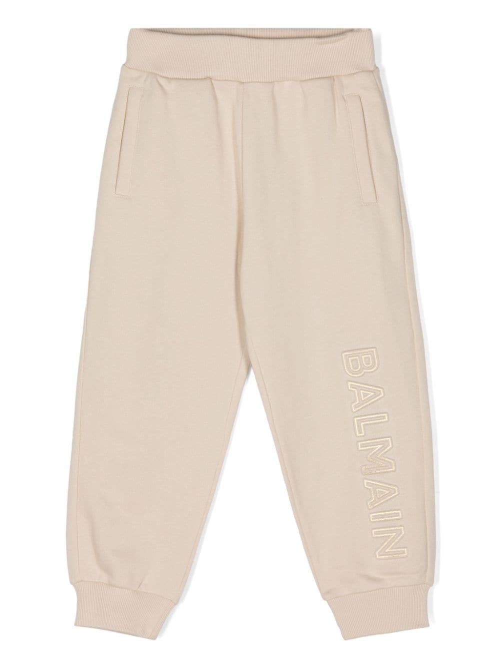 Balmain Kids logo-embossed track pants - Neutrals von Balmain Kids