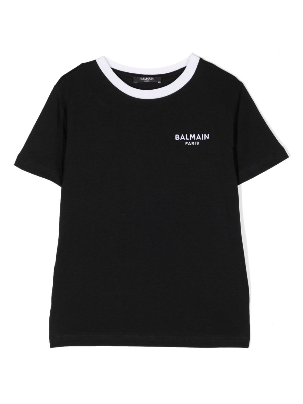 Balmain Kids logo-embroidered T-shirt - Black von Balmain Kids