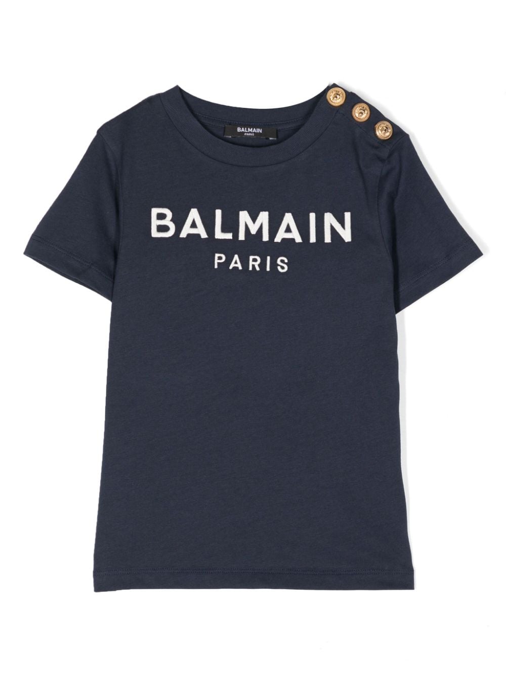 Balmain Kids logo-embroidered T-shirt - Blue von Balmain Kids