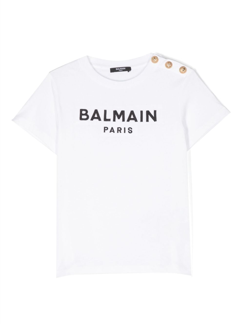 Balmain Kids logo-embroidered T-shirt - White von Balmain Kids