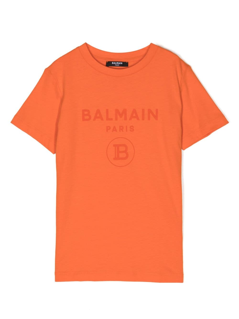 Balmain Kids logo-embroidered cotton T-shirt - Orange von Balmain Kids