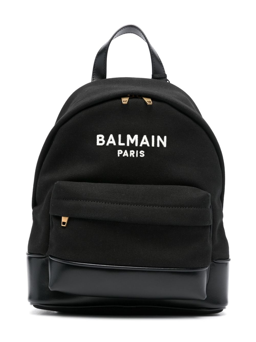 Balmain Kids logo-embroidered cotton backpack - Black von Balmain Kids