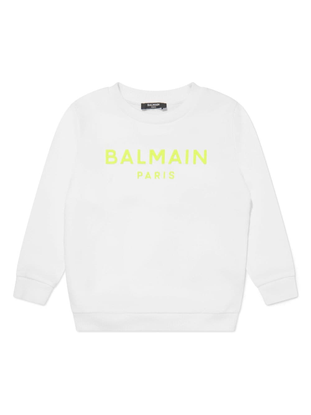 Balmain Kids logo-embroidered cotton sweatshirt - White von Balmain Kids