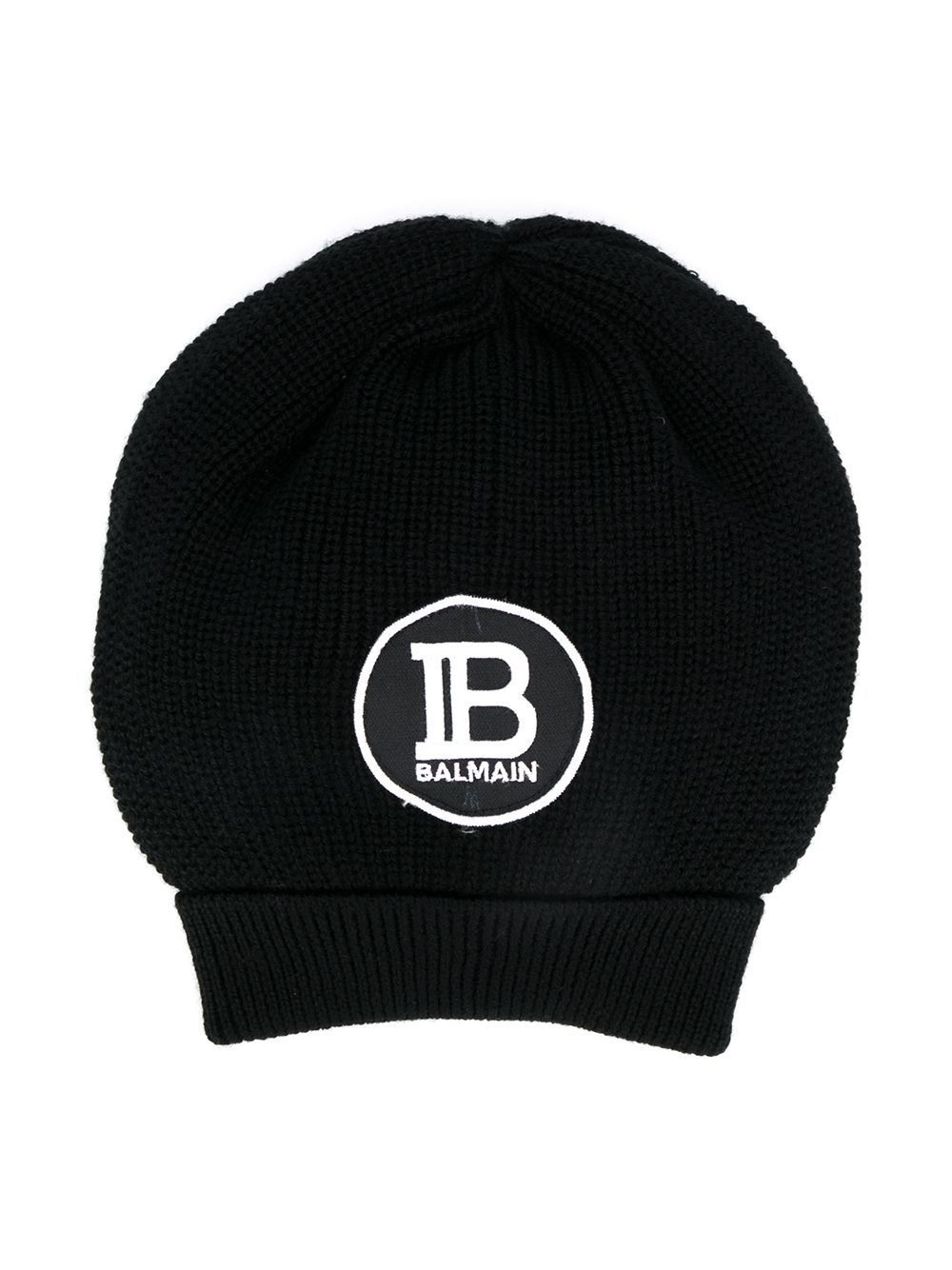 Balmain Kids logo patch beanie - Black von Balmain Kids