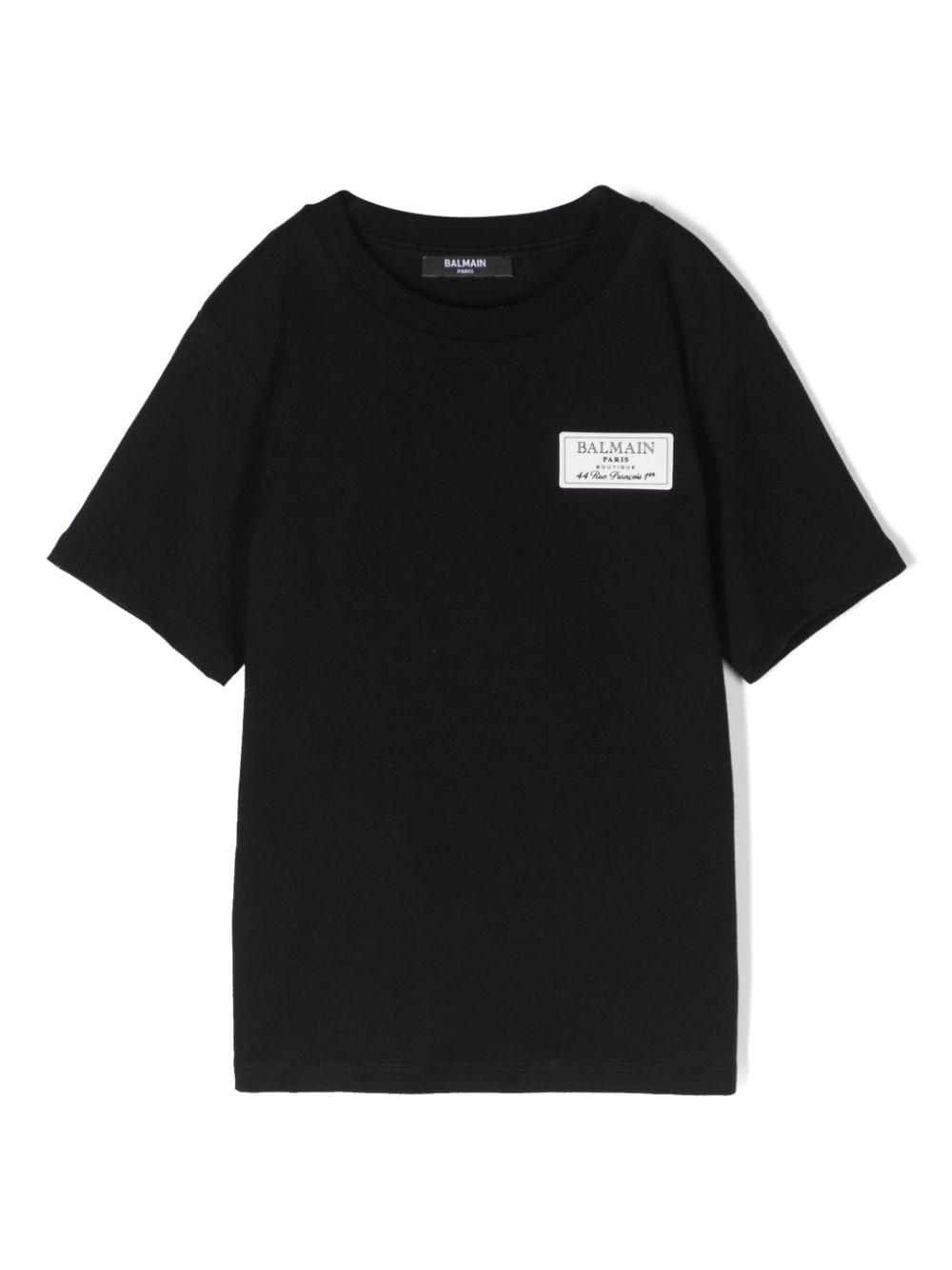 Balmain Kids logo-patch cotton T-shirt - Black von Balmain Kids