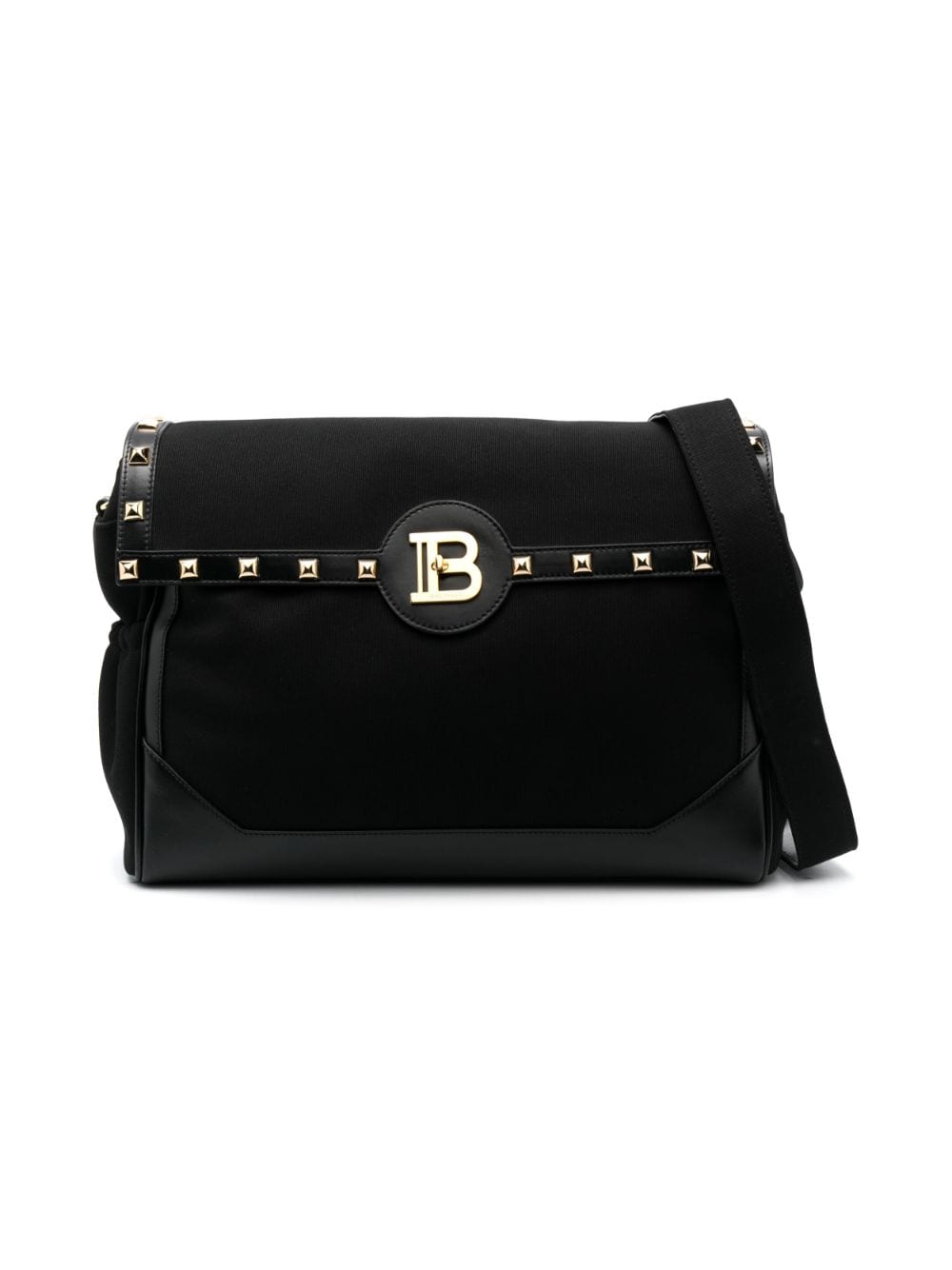 Balmain Kids logo-plaque stud-embellished changing bag - Black von Balmain Kids