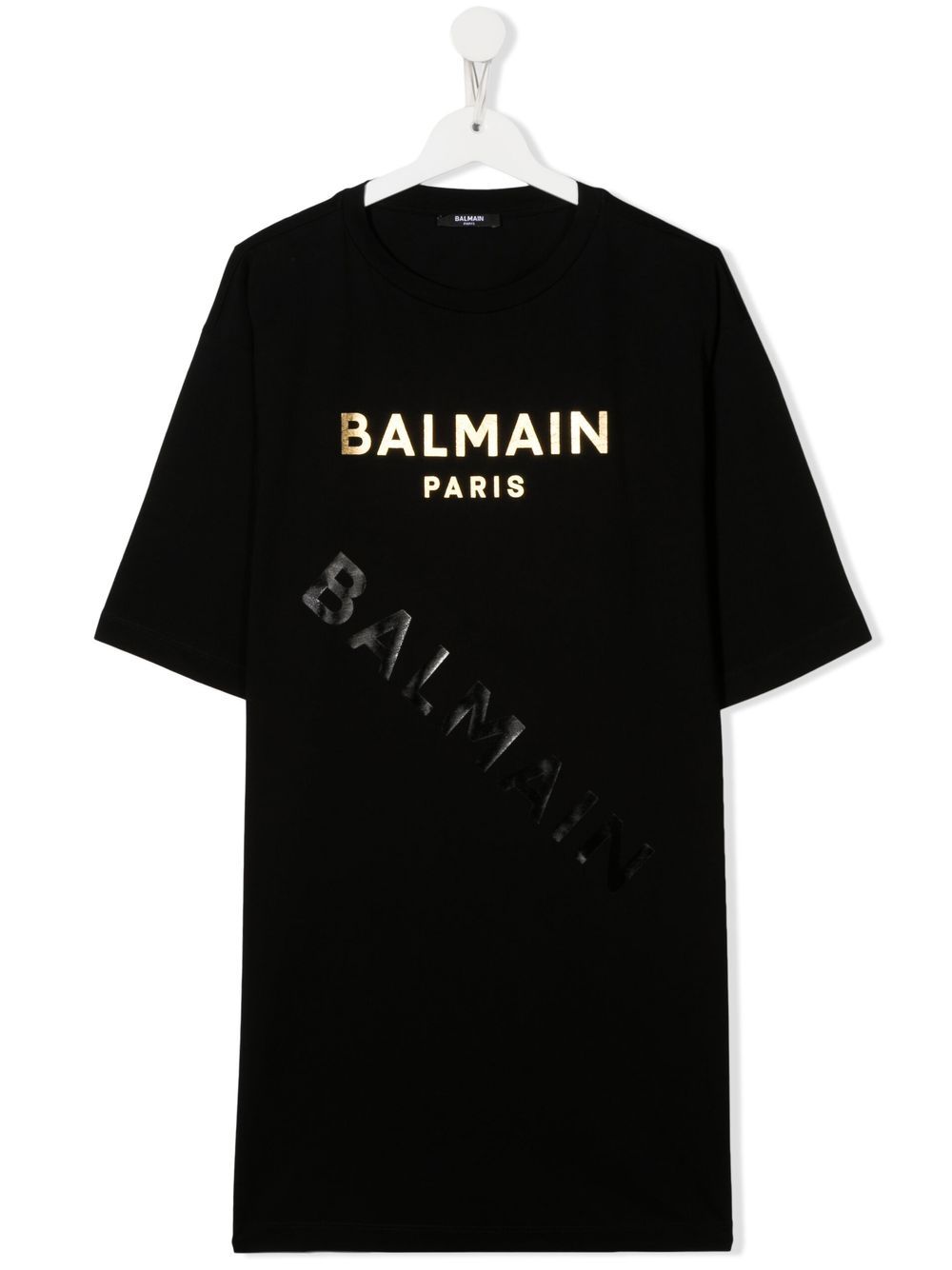 Balmain Kids logo-print T-shirt dress - Black von Balmain Kids