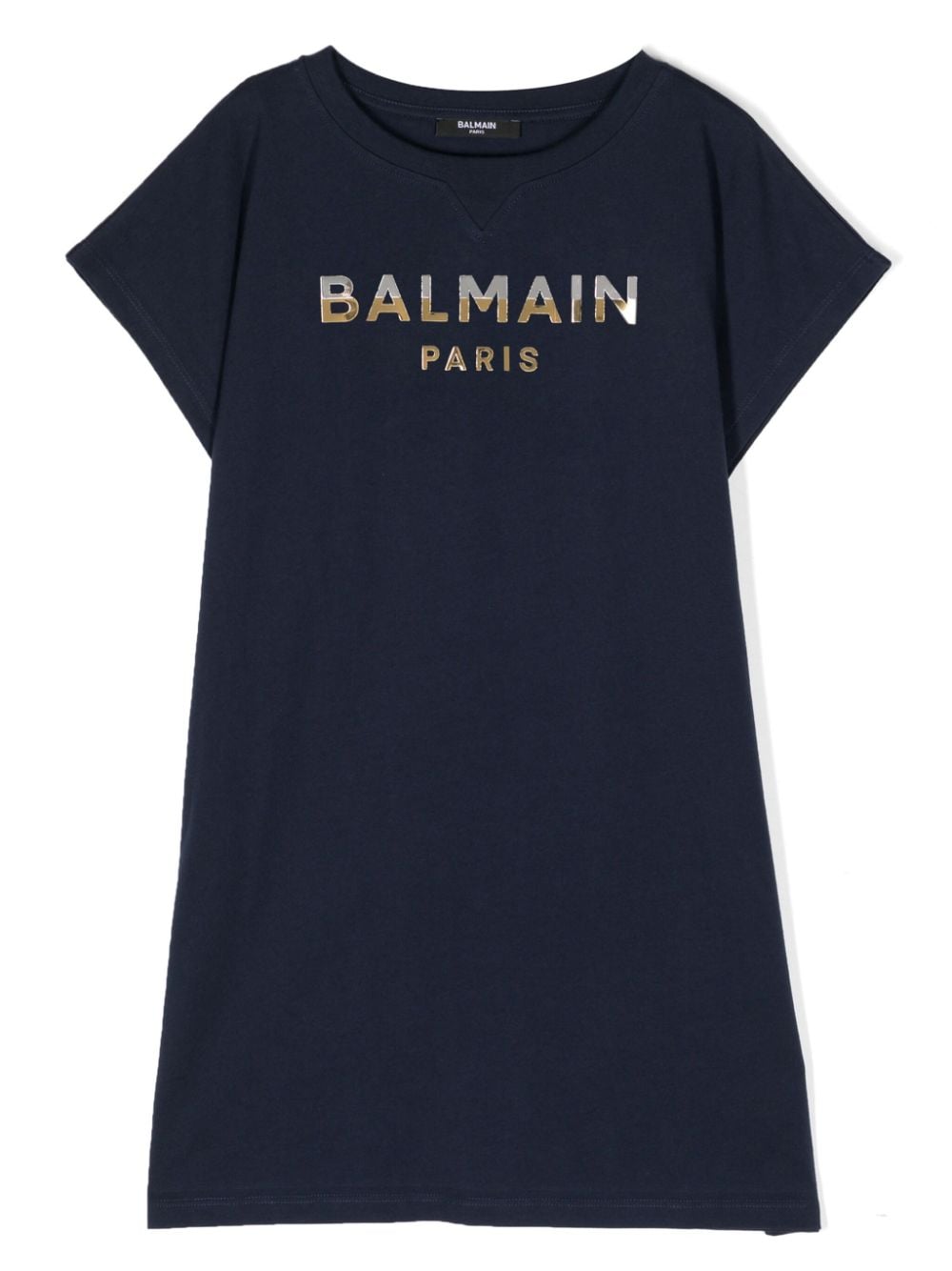 Balmain Kids logo-print T-shirt dress - Blue von Balmain Kids