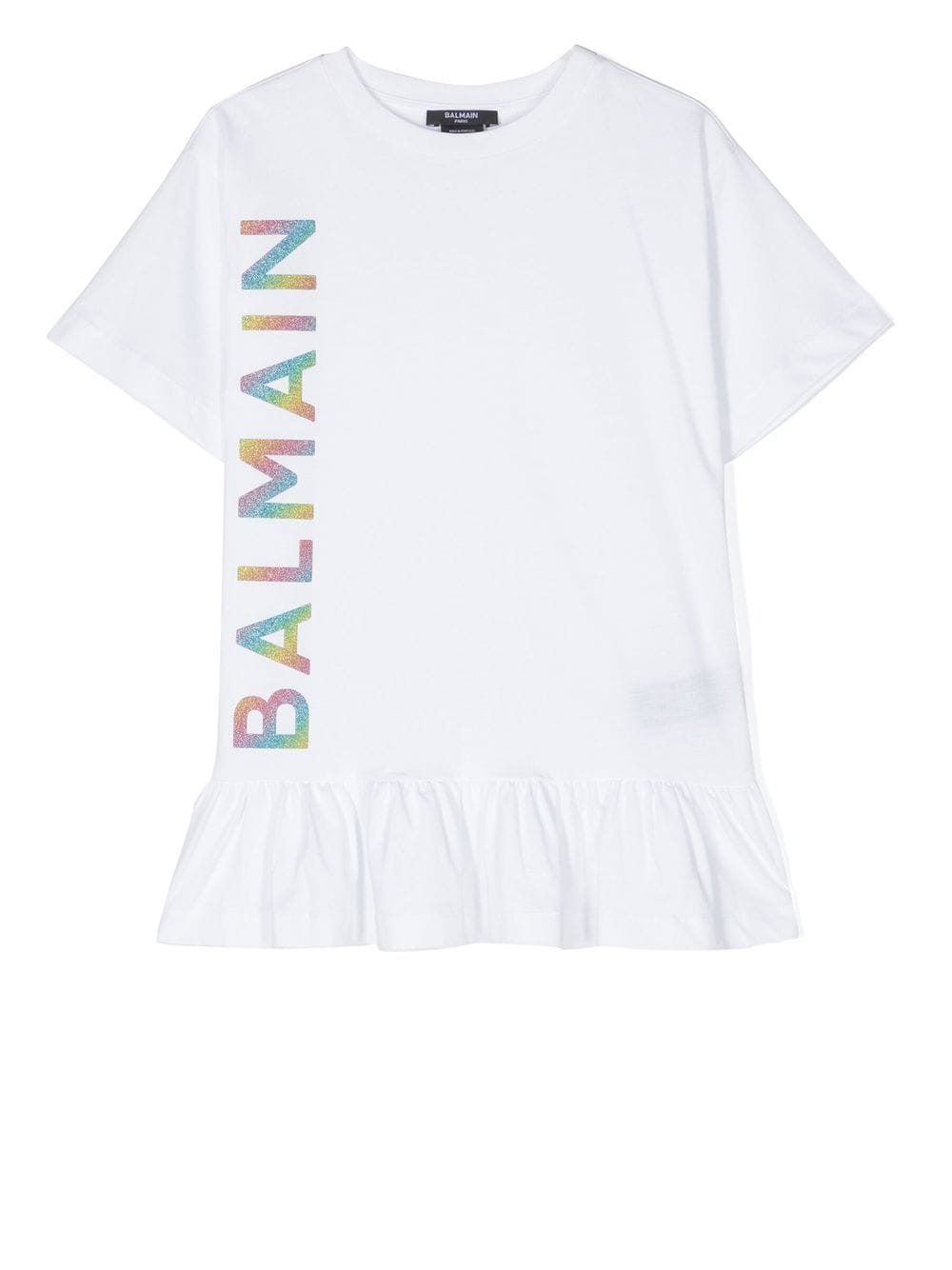 Balmain Kids logo-print T-shirt dress - White von Balmain Kids