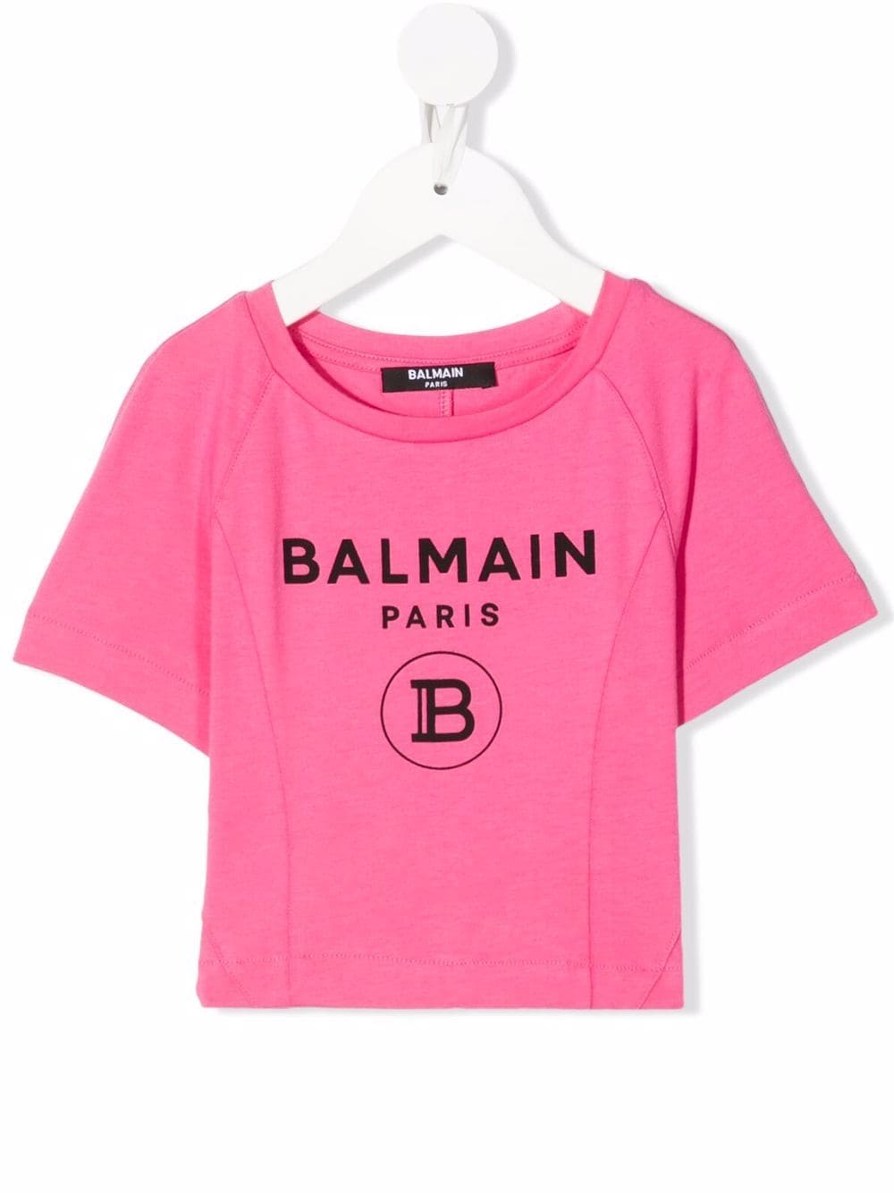 Balmain Kids logo-print cotton T-Shirt - Pink von Balmain Kids