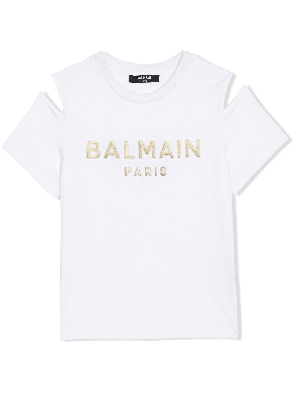 Balmain Kids logo-print cotton T-Shirt - White von Balmain Kids
