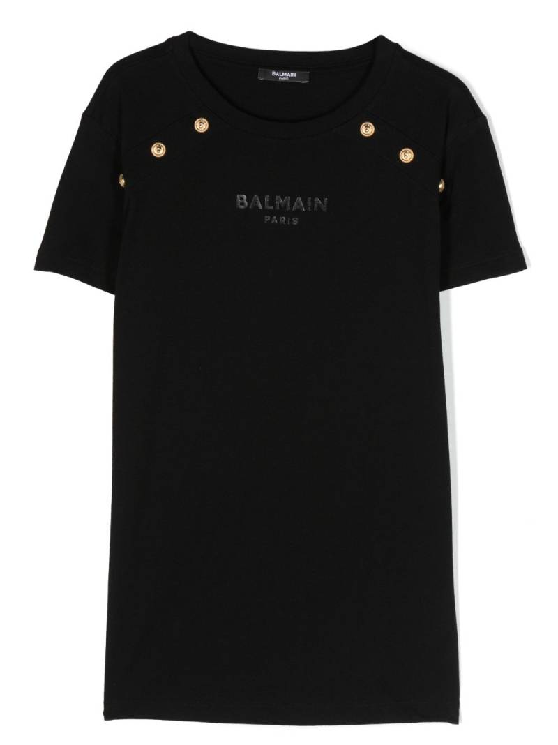 Balmain Kids logo-print cotton T-shirt - Black von Balmain Kids