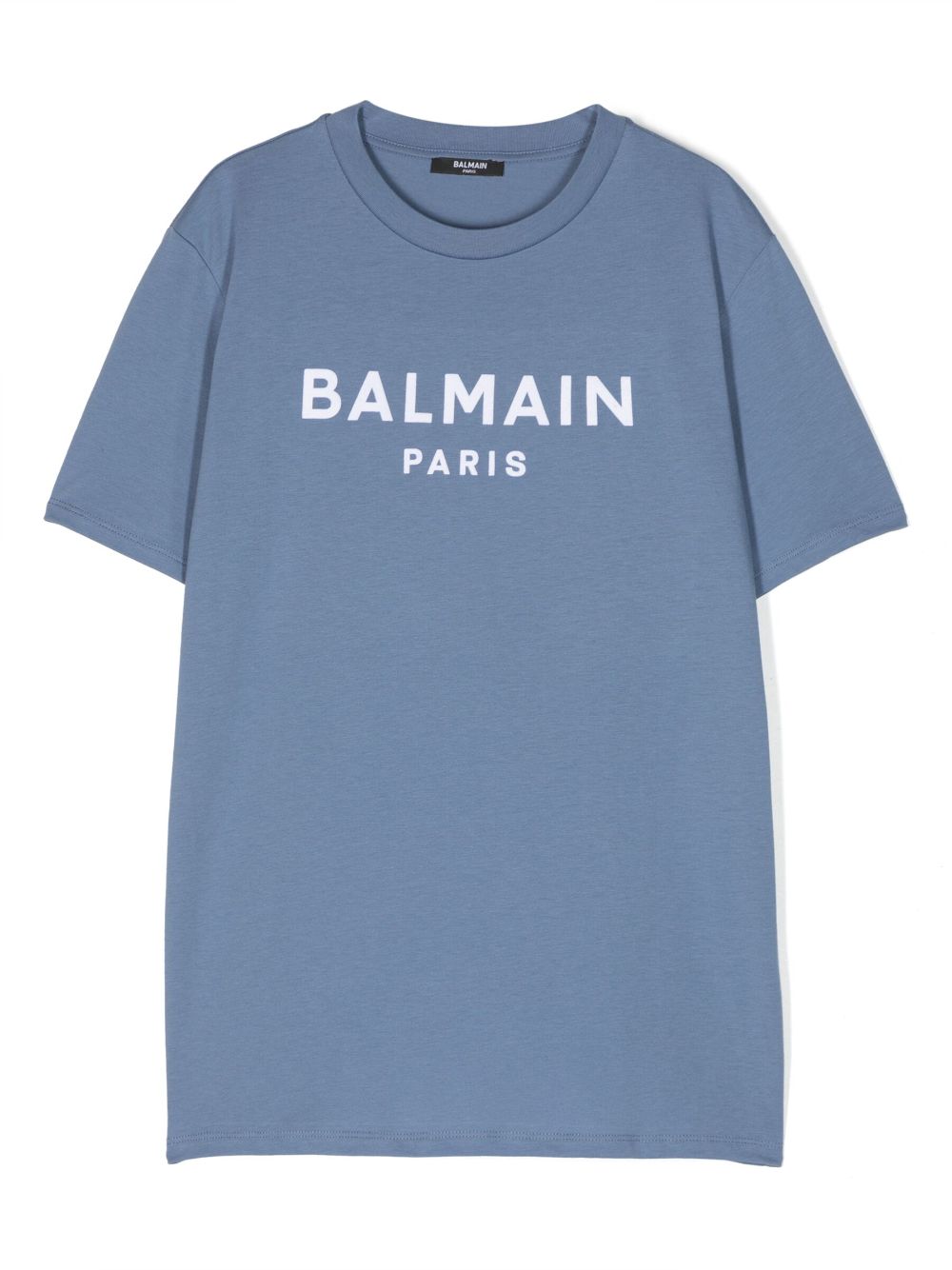 Balmain Kids logo-print cotton T-shirt - Blue von Balmain Kids