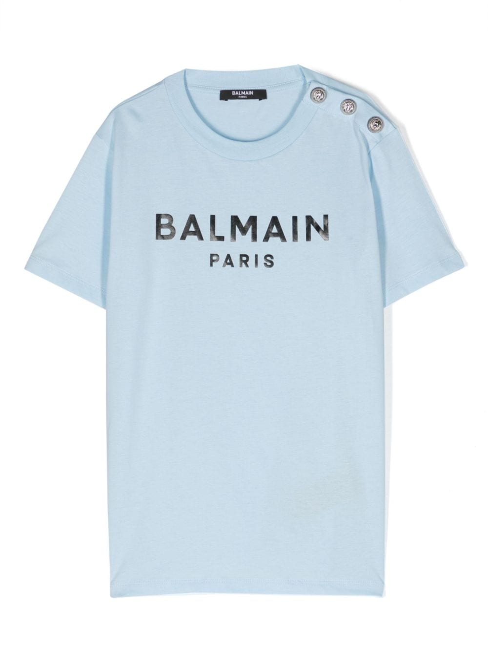 Balmain Kids logo-print cotton T-shirt - Blue von Balmain Kids