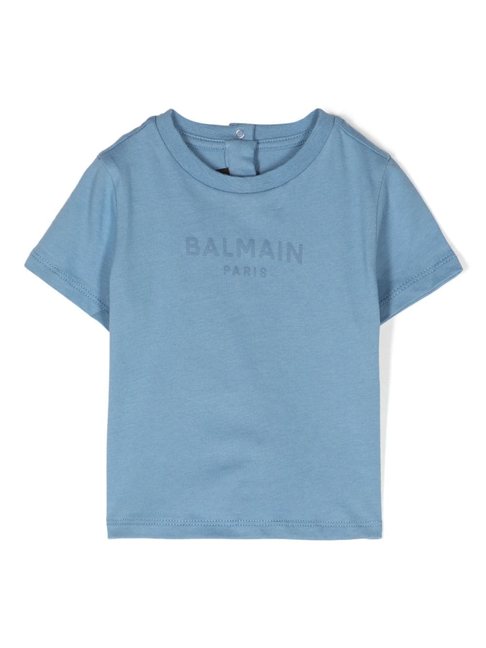 Balmain Kids logo-print cotton T-shirt - Blue von Balmain Kids