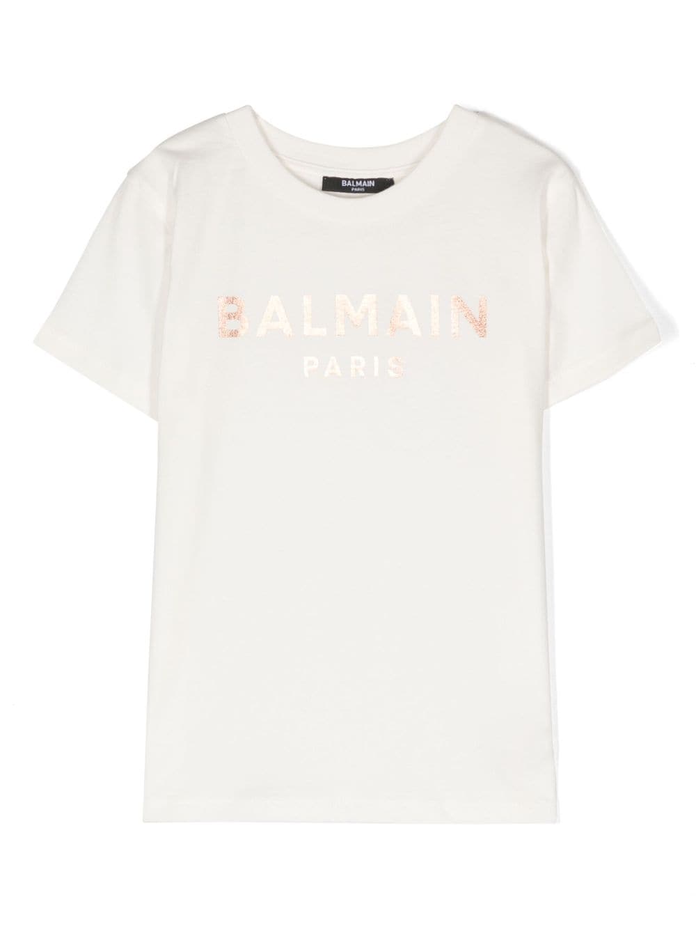 Balmain Kids logo-print cotton T-shirt - White von Balmain Kids