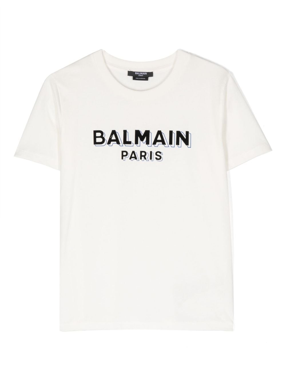 Balmain Kids logo-print cotton T-shirt - White von Balmain Kids