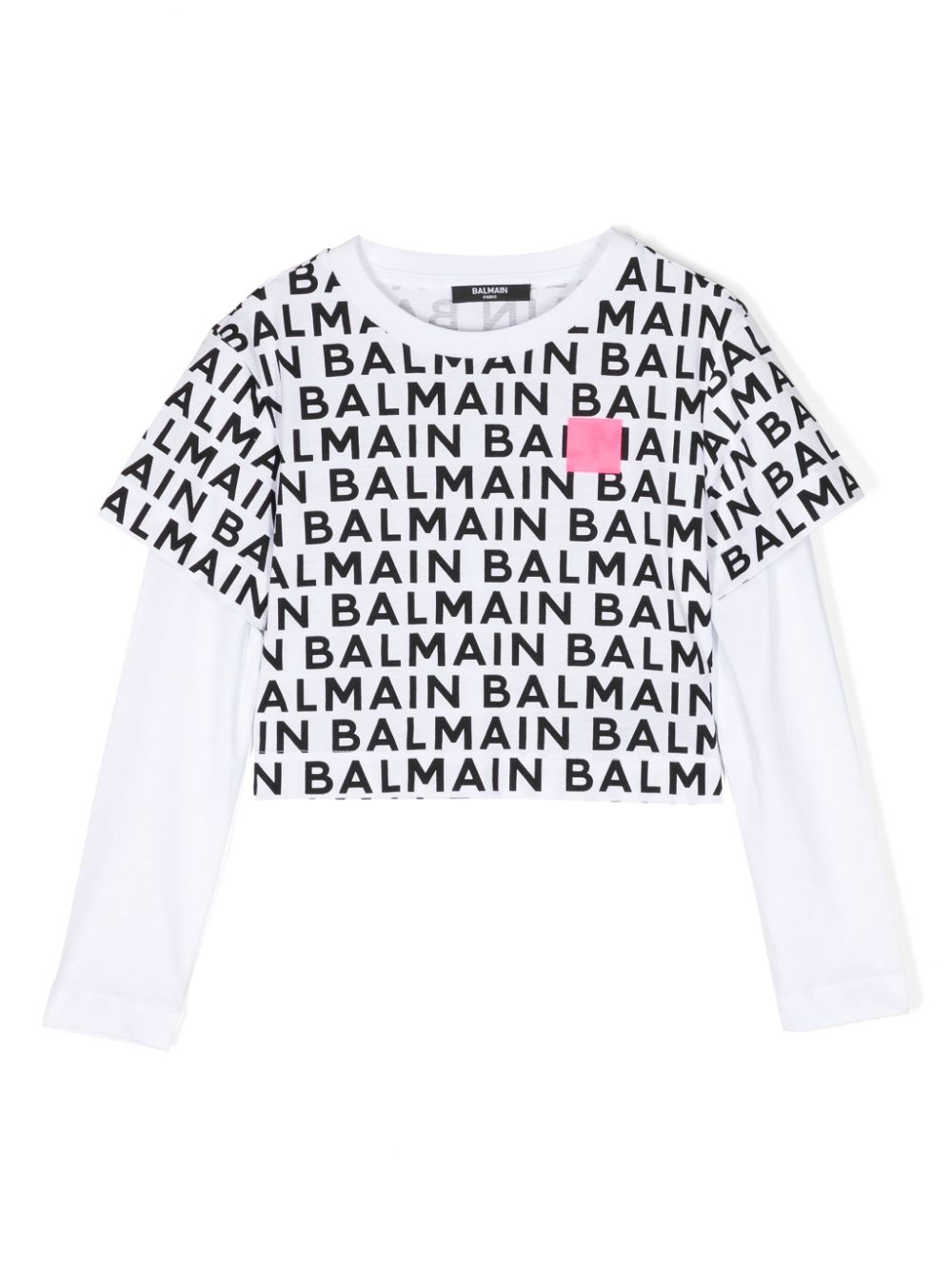 Balmain Kids logo-print cotton T-shirt - White von Balmain Kids