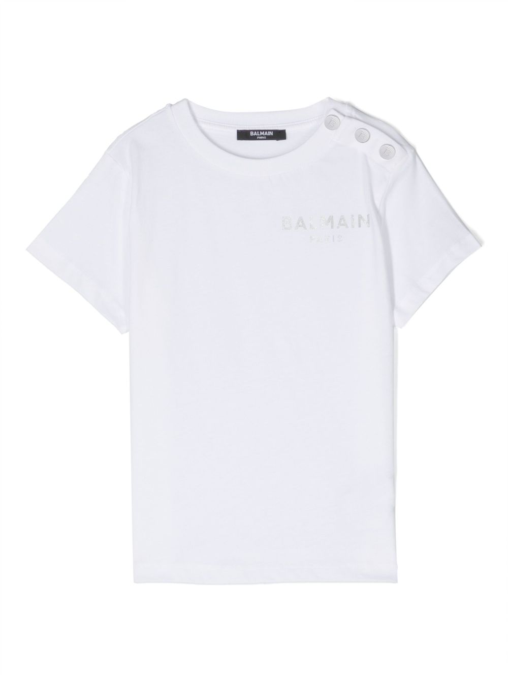 Balmain Kids logo-print cotton T-shirt - White von Balmain Kids