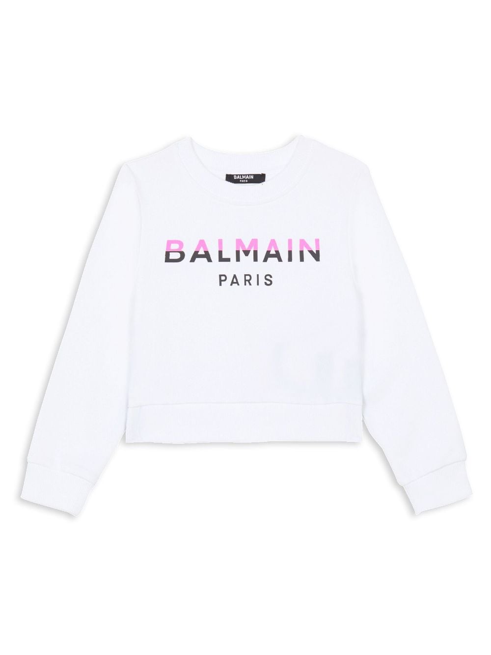 Balmain Kids logo-print cotton sweatshirt - White von Balmain Kids