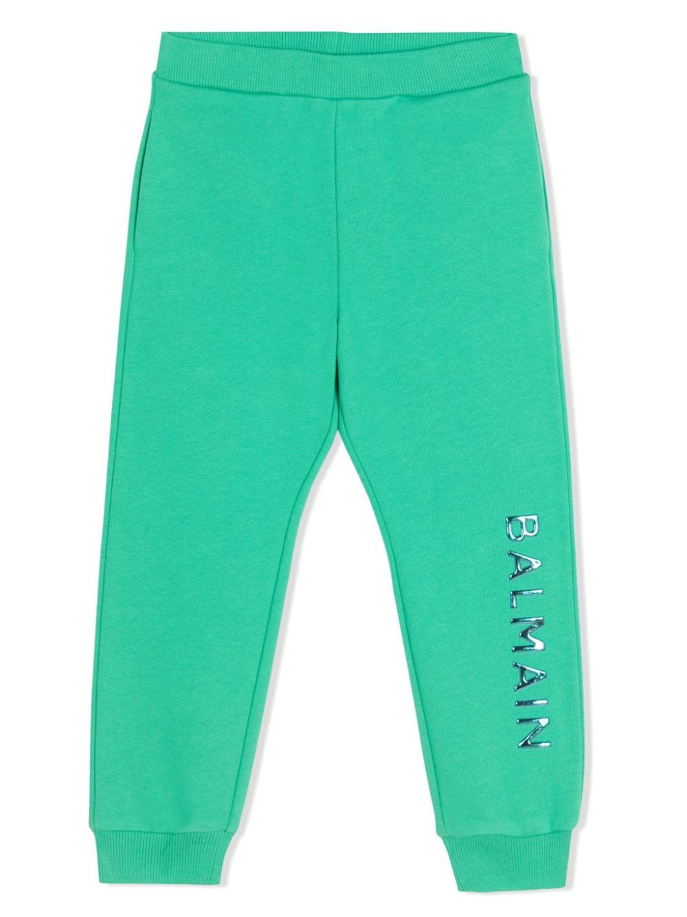 Balmain Kids logo-print cotton track pants - Green von Balmain Kids