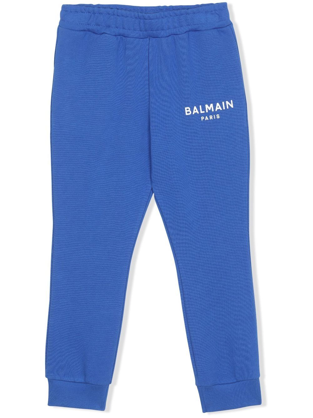 Balmain Kids logo-print cotton track trousers - Blue von Balmain Kids