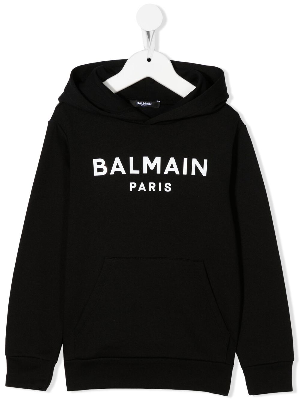 Balmain Kids logo-print drop-shoulder hoodie - Black von Balmain Kids