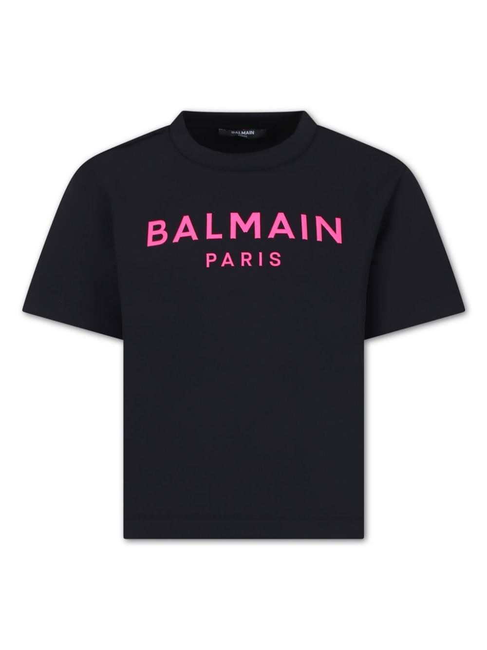 Balmain Kids logo-print fleece T-shirt - Black von Balmain Kids