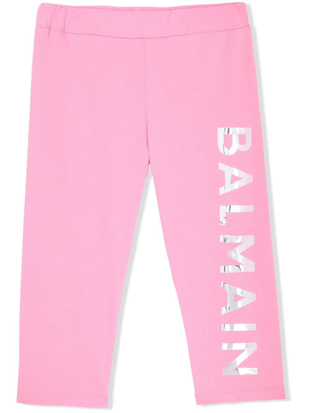Balmain Kids logo-print jersey leggings - Pink von Balmain Kids