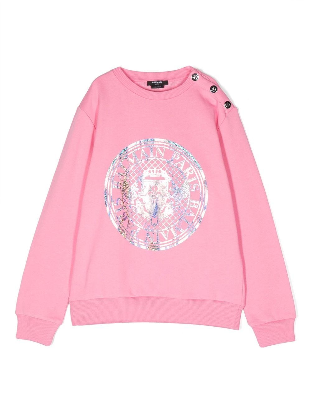 Balmain Kids logo-print long-sleeved sweatshirt - Pink von Balmain Kids