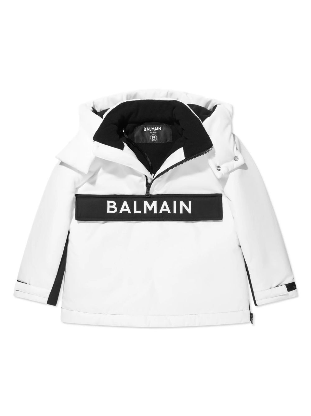 Balmain Kids logo-print padded ski jacket - White von Balmain Kids