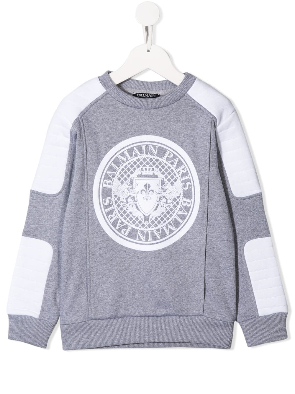 Balmain Kids logo-print panelled sweatshirt - Grey von Balmain Kids