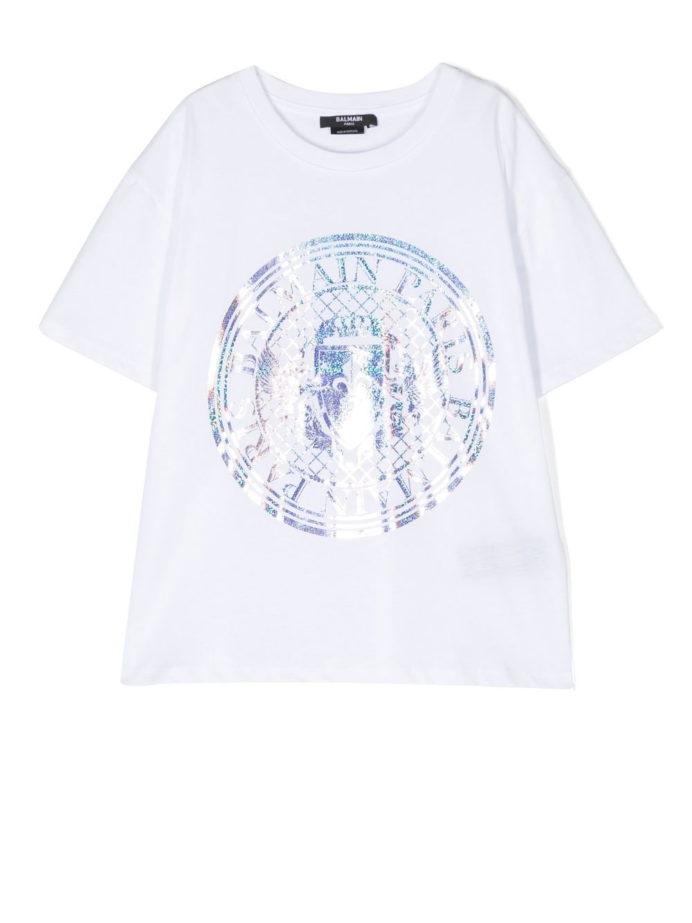 Balmain Kids logo-print short-sleeved T-shirt - White von Balmain Kids