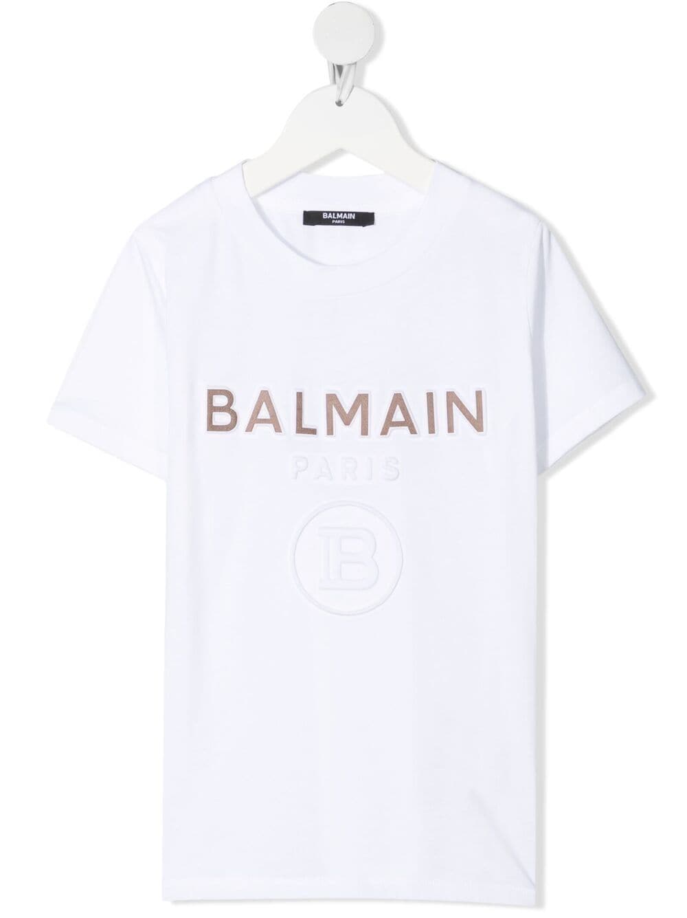 Balmain Kids logo-print short-sleeved T-shirt - White von Balmain Kids