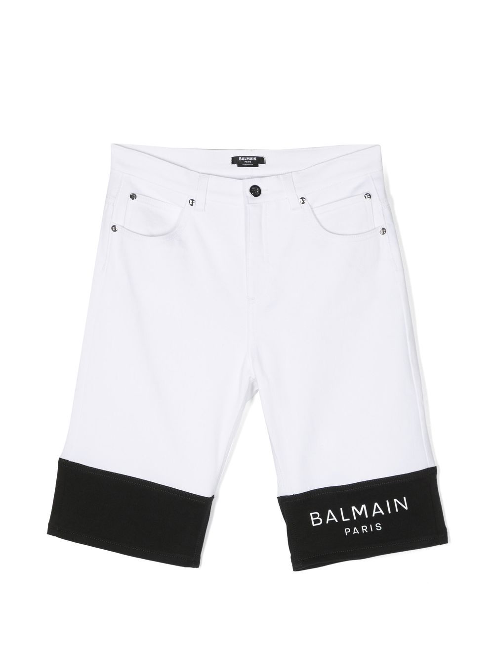 Balmain Kids logo-print shorts - White von Balmain Kids