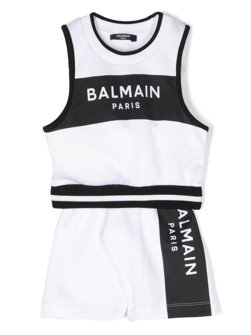 Balmain Kids logo-print shorts set - Black von Balmain Kids