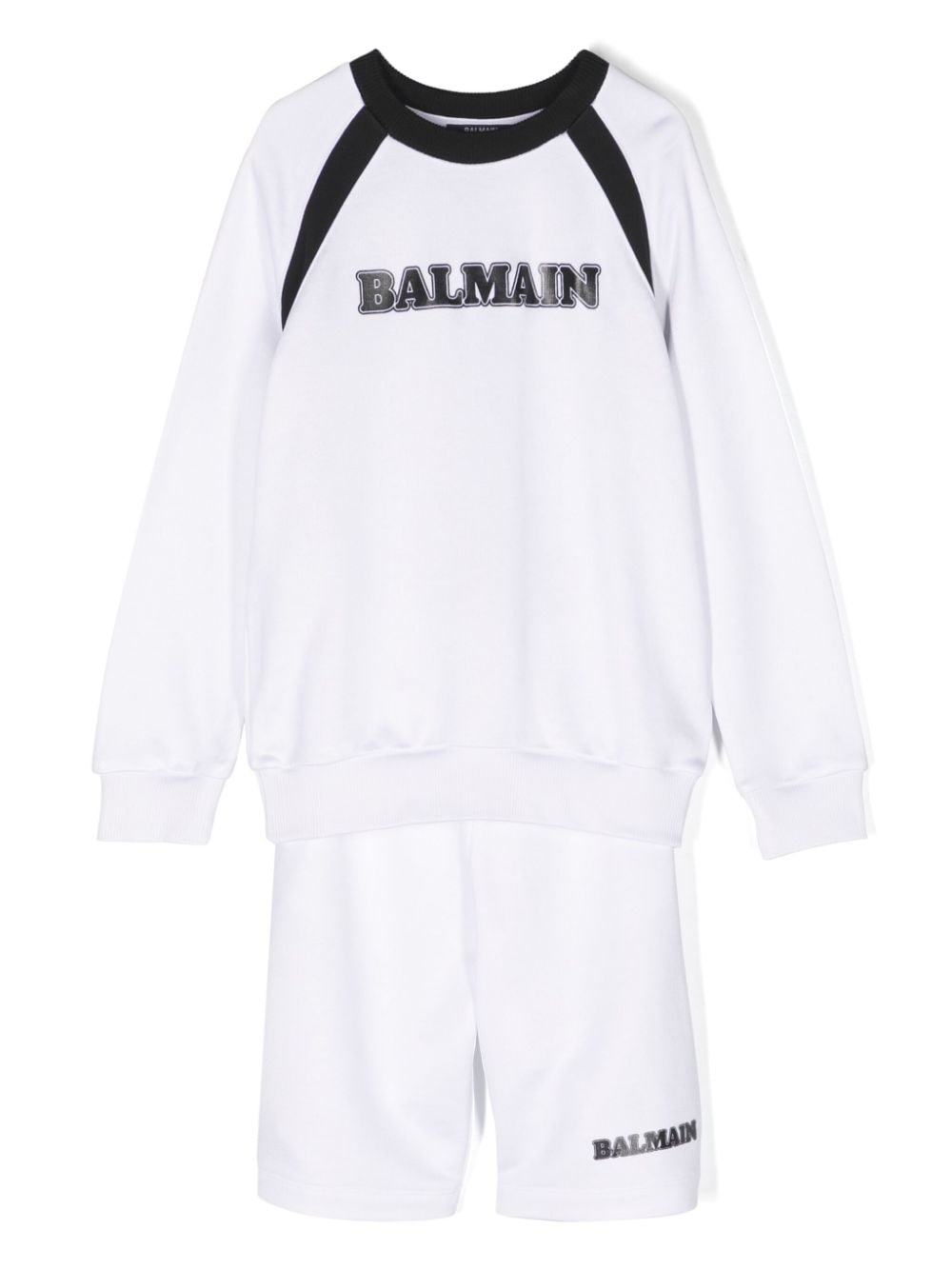 Balmain Kids logo-print shorts set - White von Balmain Kids