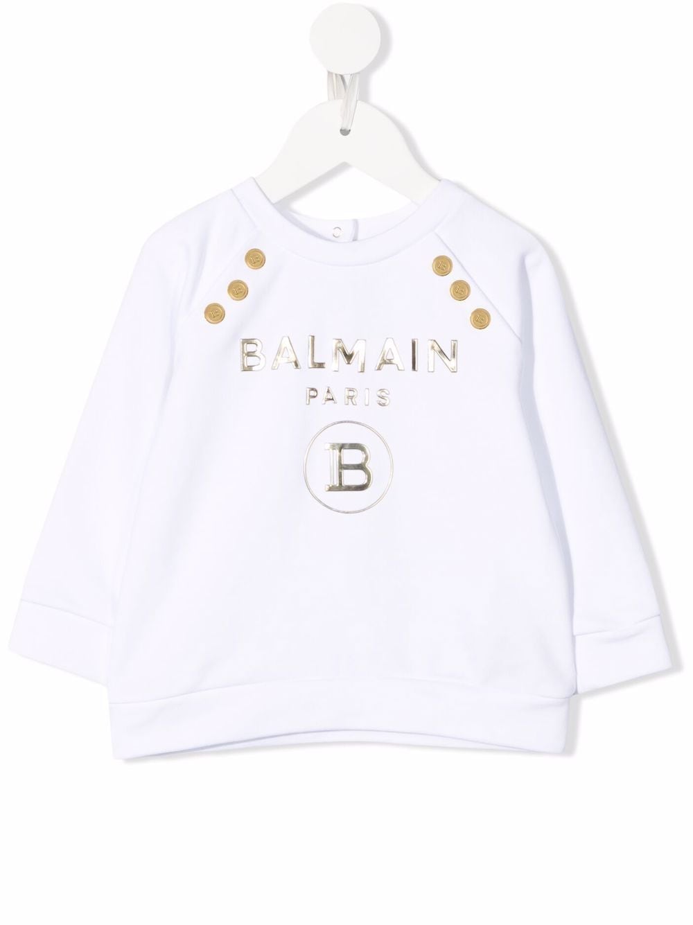 Balmain Kids logo print sweatshirt - White von Balmain Kids